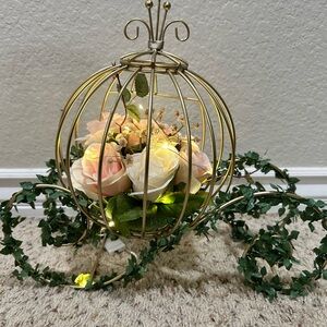 Gold Floral Carriage Home Accent